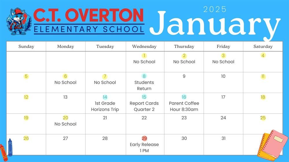 Parent Information Calendar